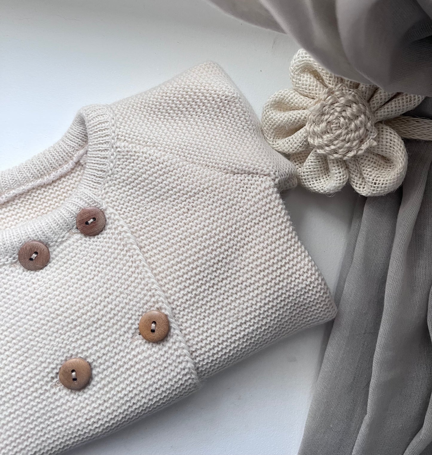 Gilet en maille beige 0-3 mois