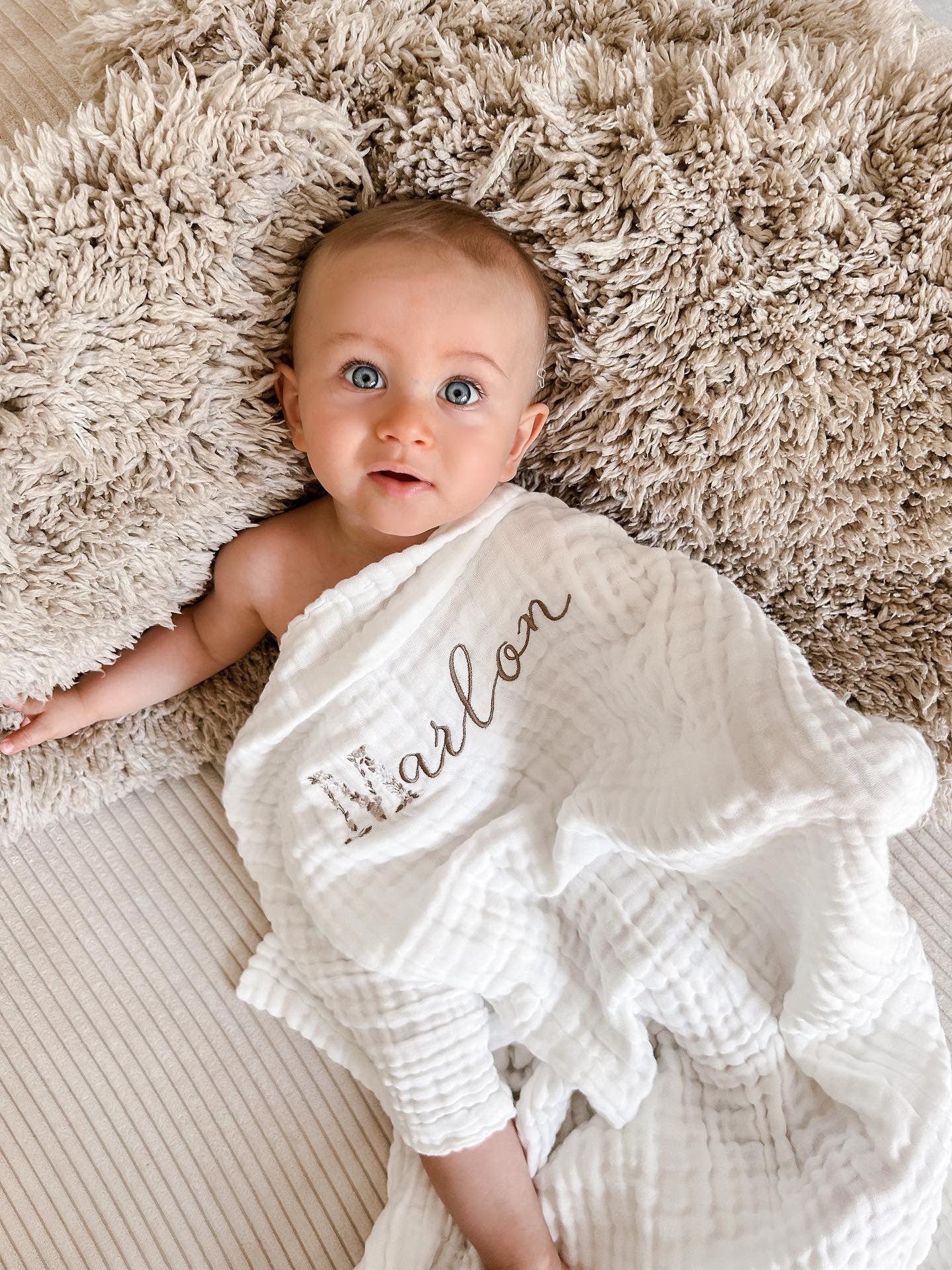 Couverture bébé en gaz de coton (légère)