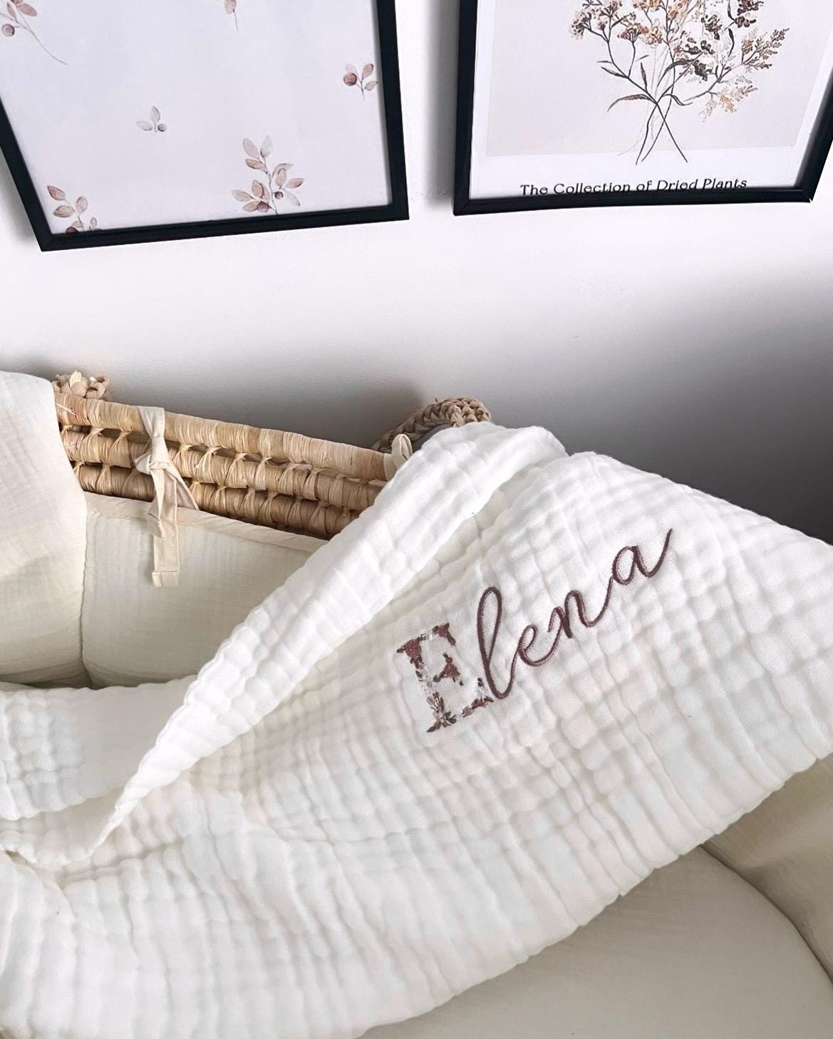 Couverture bébé en gaz de coton (légère)