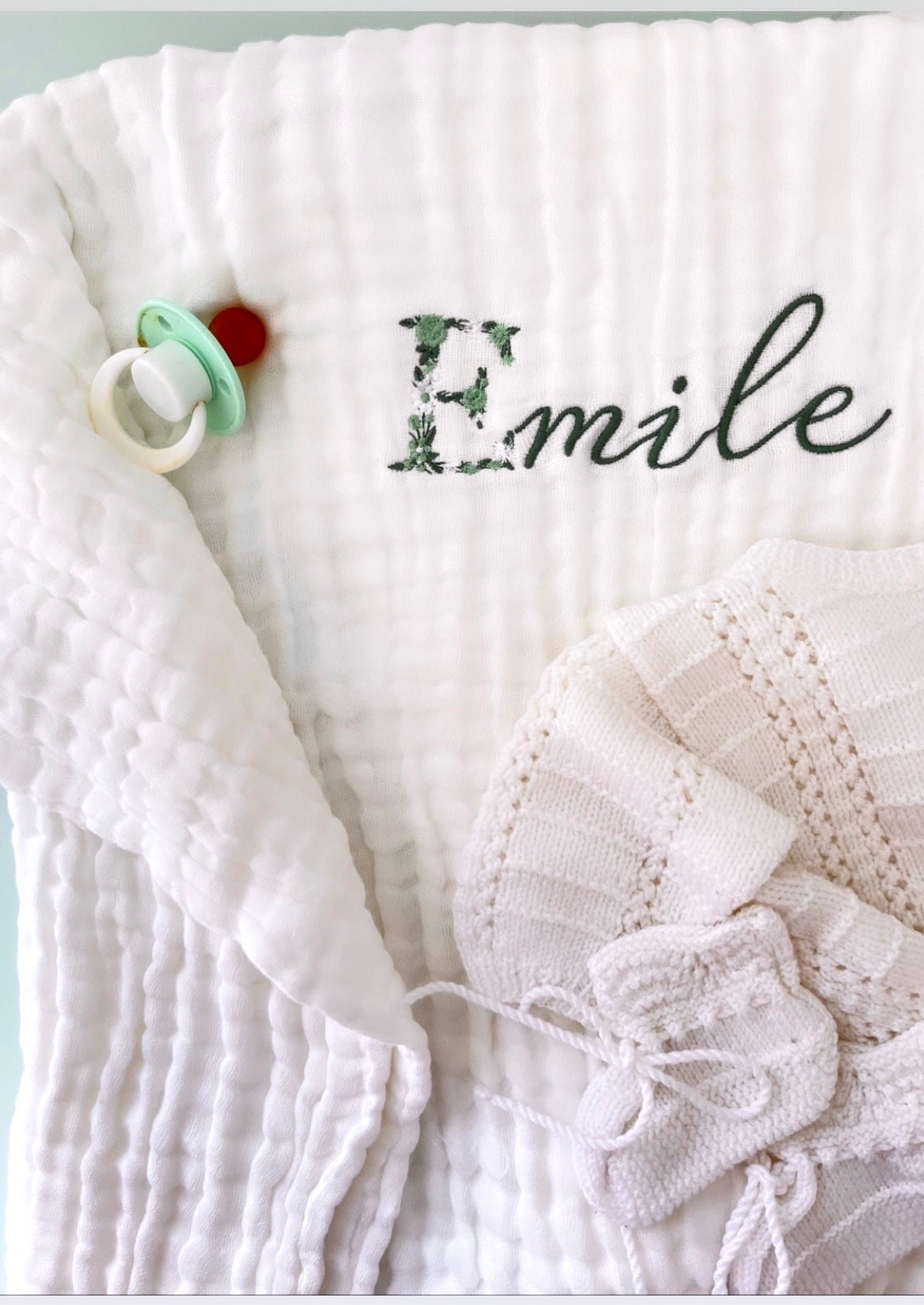 Couverture bébé en gaz de coton (légère)