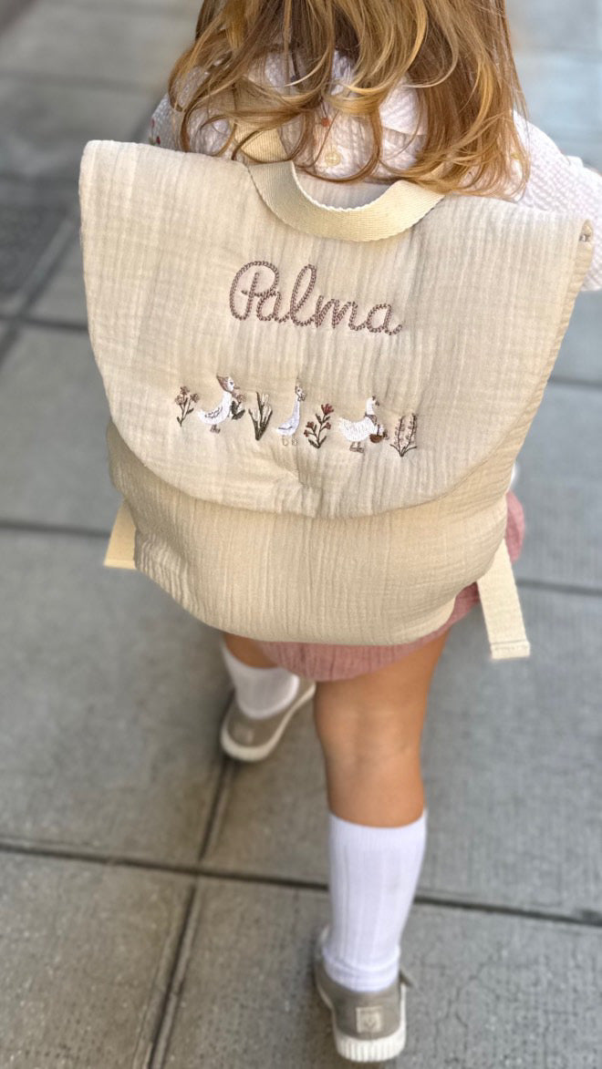 Le sac à dos - motif oies