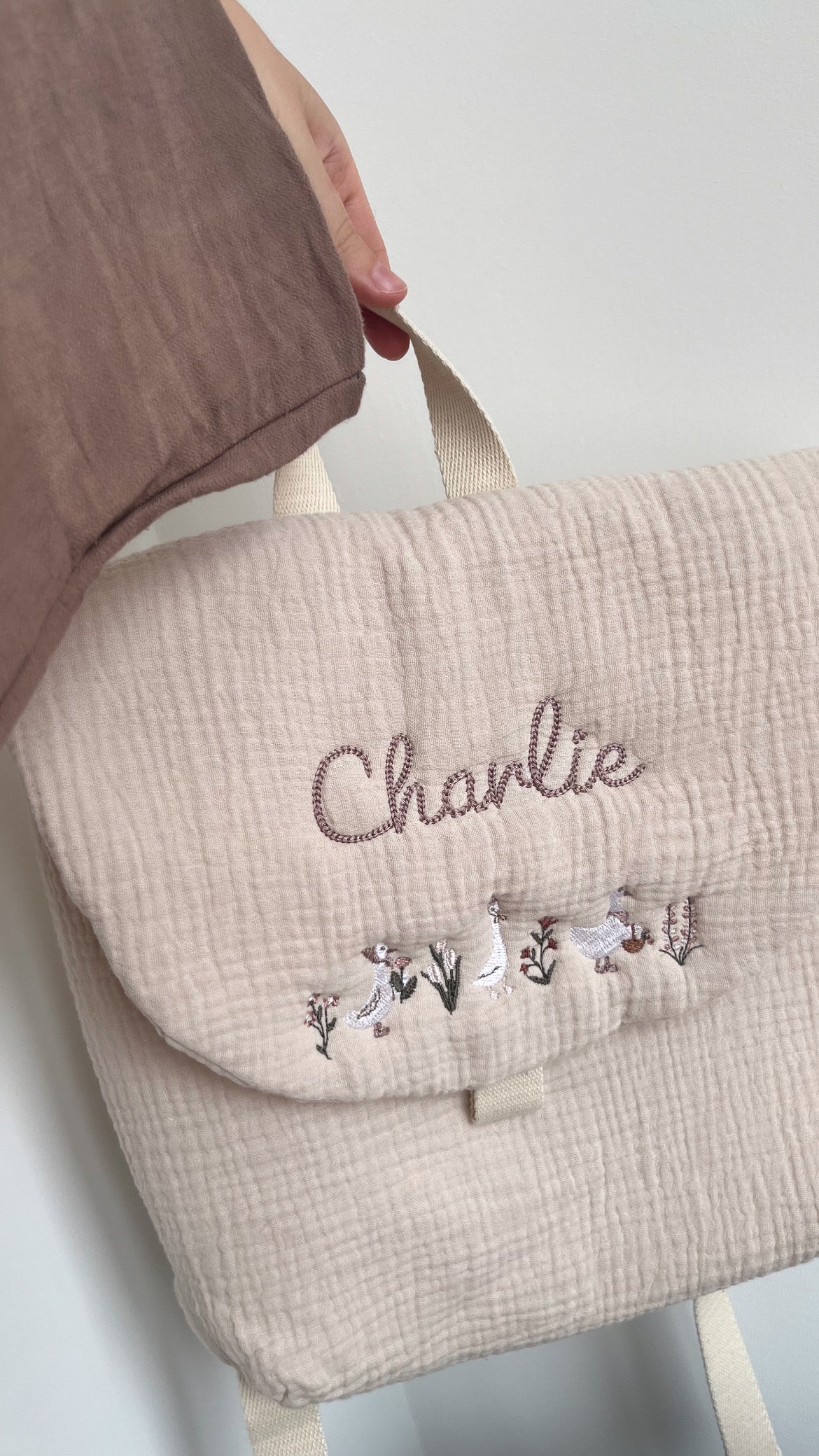 Le sac à dos - motif oies