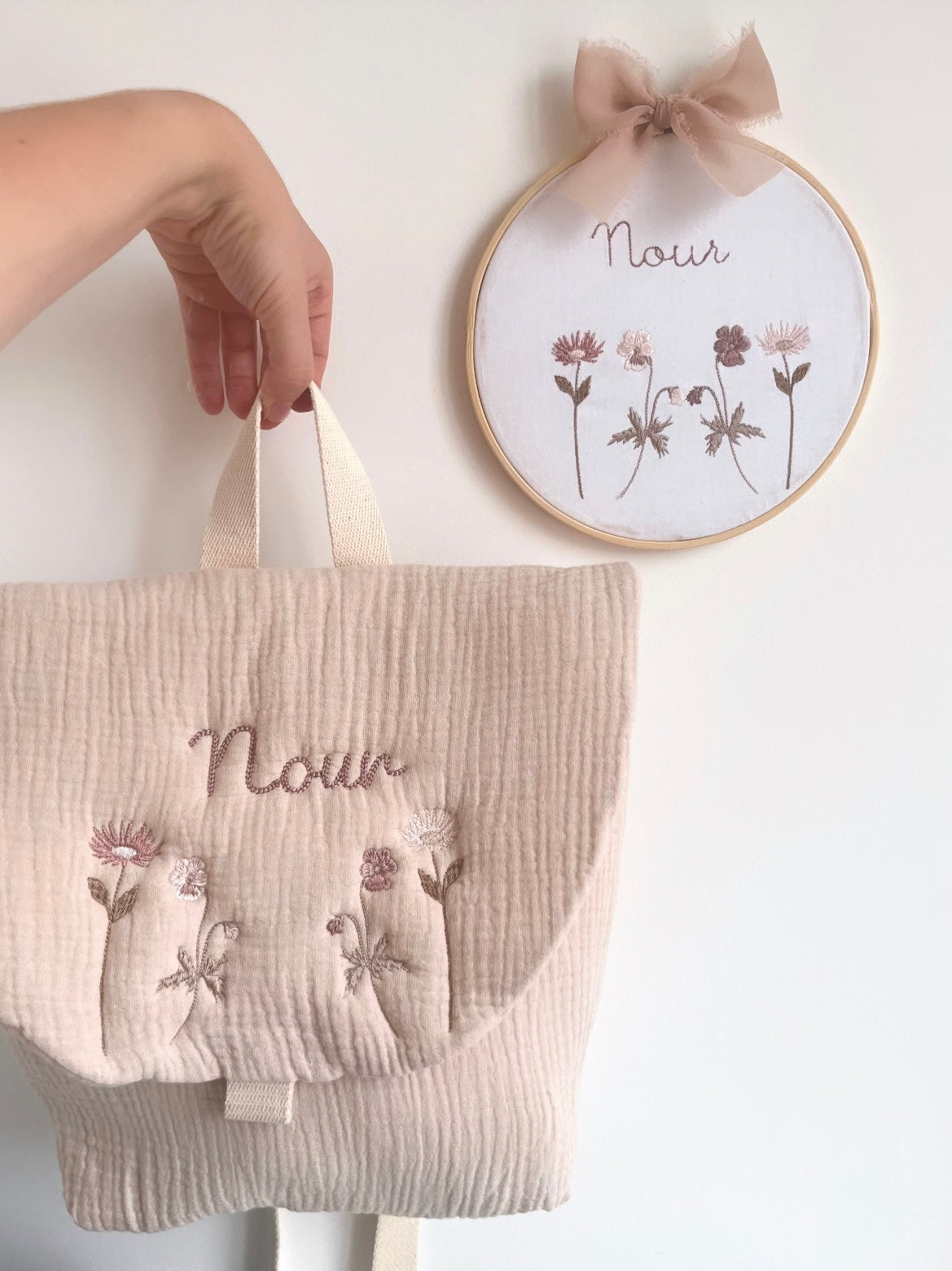 Le sac à dos - motif fleurs