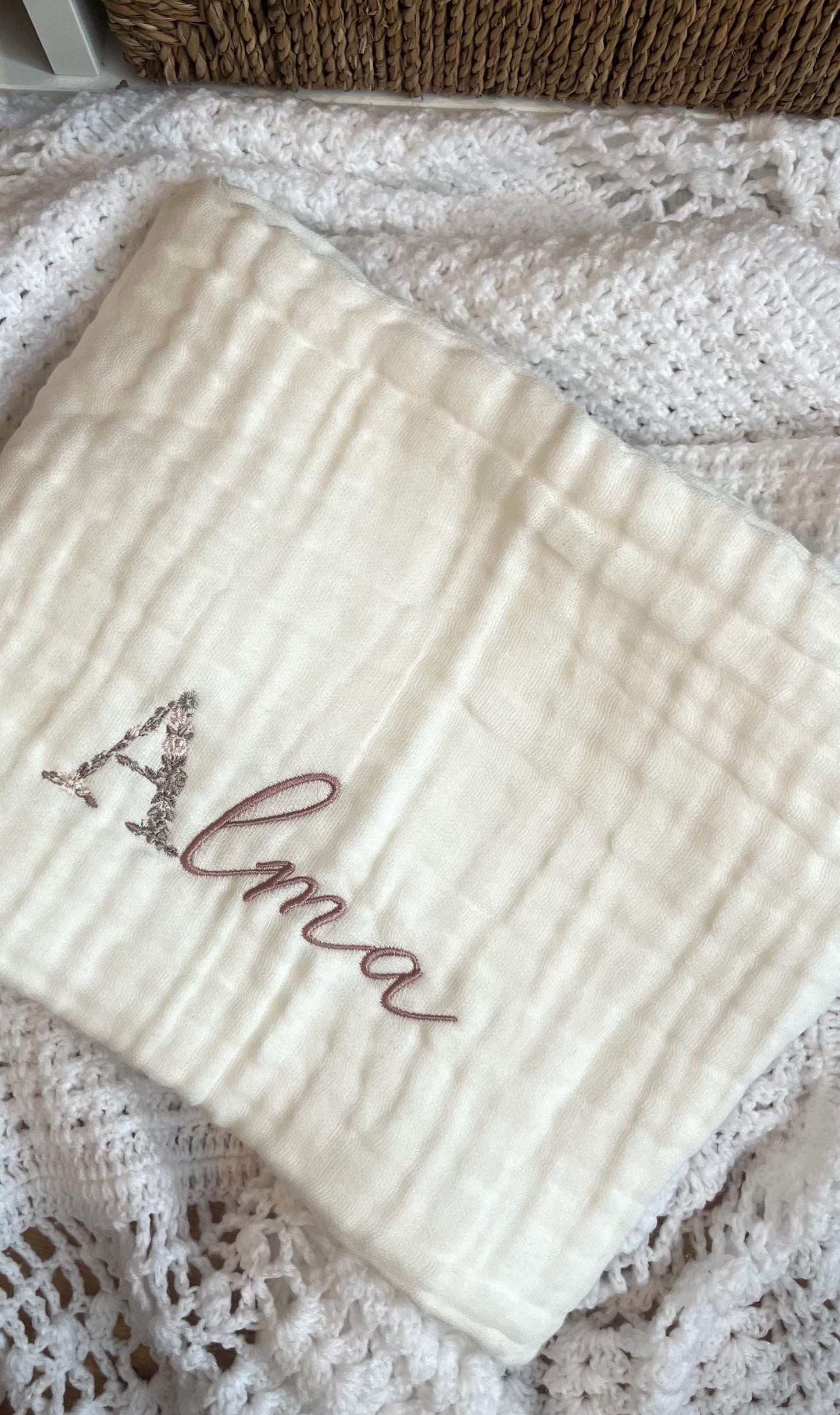 Couverture bébé en gaz de coton (légère)