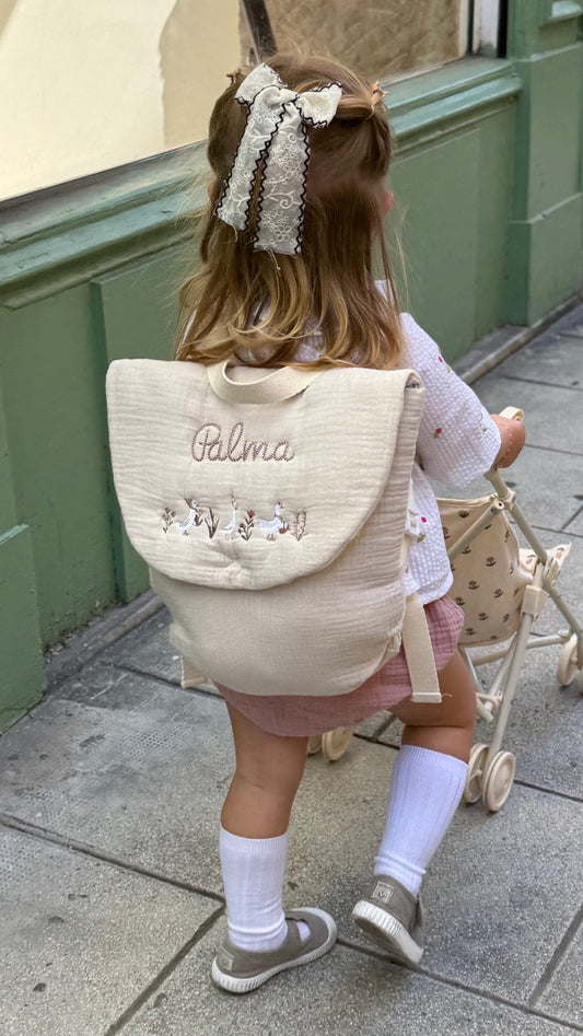 Le sac à dos - motif oies