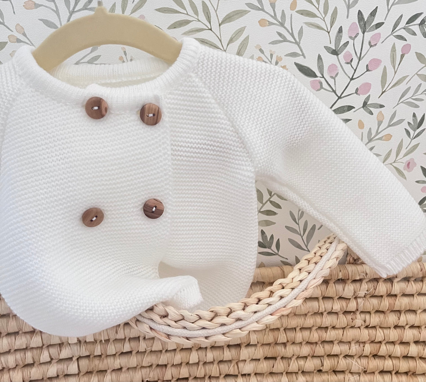 Gilet en maille blanc 0-3 mois