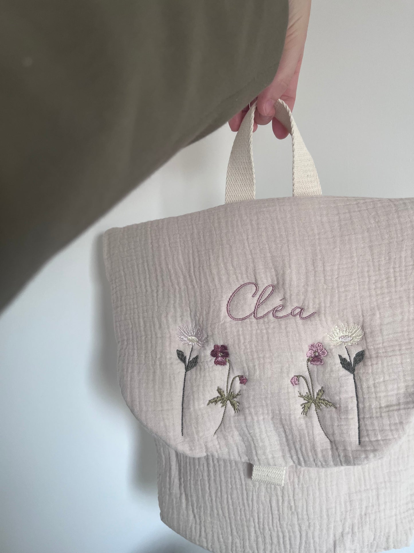 Le sac à dos - motif fleurs