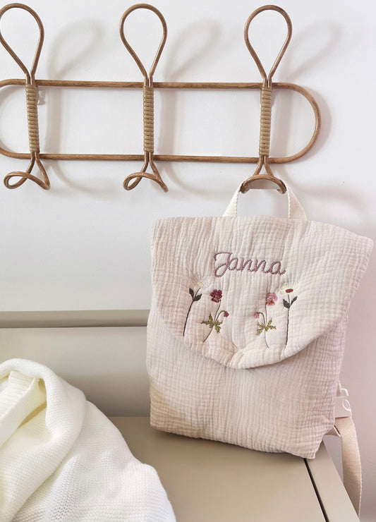 Le sac à dos - motif fleurs